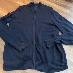 Navy zipper sweater